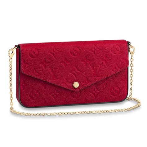 lv pochette felicie red|monogram empreinte pochette felicie.